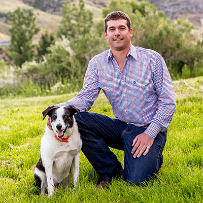 Aaron J. Mackley, DVM with dog